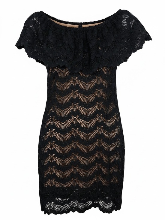Nightcap Dresses & Skirts - Nightcap Black Lace Dress with Nude Lining
